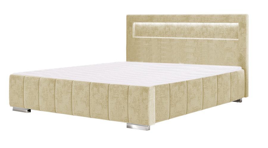 Łóżko tapicerowane MELILLA ecru monolith