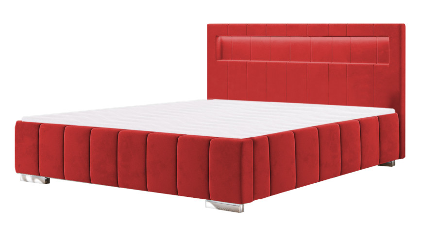 Łóżko tapicerowane MELILLA czerwone casablanca