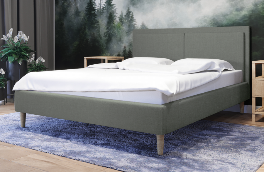 Łóżko tapicerowane BRAGA zielone sawana