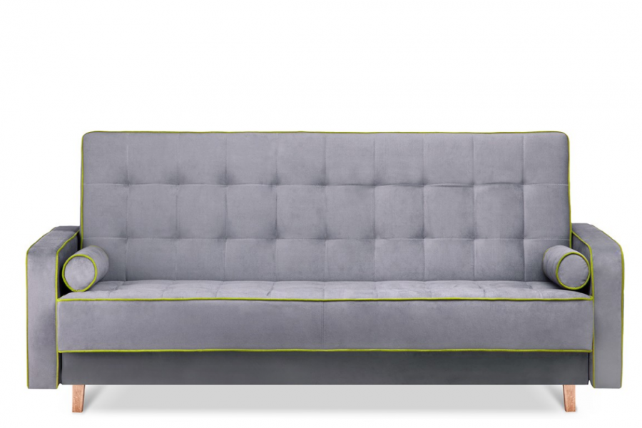 Sofa trzyosobowa FLORENCE szary/zielony