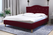 Łóżko tapicerowane AVEIRO czerwone monolith
