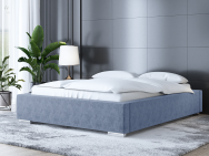 Łóżko tapicerowane MARBELLA niebieskie monolith