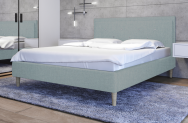 Łóżko tapicerowane SANTANA niebieskie sawana