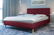 Łóżko tapicerowane SANTANA czerwone monolith