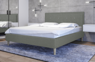 Łóżko tapicerowane SANTANA zielone sawana