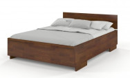 Łóżko drewniane sosnowe z pojemnikiem BERAM orzech