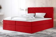 Łóżko kontynentalne ATIMA czerwone casablanca