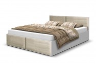 Łóżko tapicerowane RENO biało-beżowe