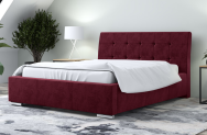 Łóżko tapicerowane MOSS czerwone monolith