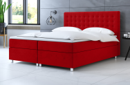Łóżko kontynentalne TROMSO czerwone casablanca