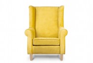Fotel AGNES żółty/buk