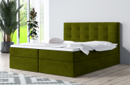 Łóżko kontynentalne ASKIM zielone casablanca