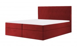 Łóżko kontynentalne ATIMA czerwone casablanca