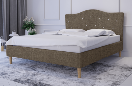 Łóżko tapicerowane AVEIRO beżowe sawana