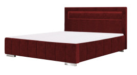Łóżko tapicerowane MELILLA czerwone monolith