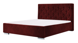Łóżko tapicerowane SORIA czerwone monolith