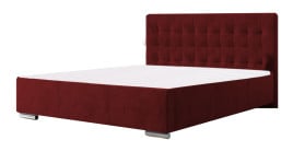Łóżko tapicerowane SINES czerwony monolith