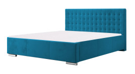 Łóżko tapicerowane LAGOS niebieskie casablanca