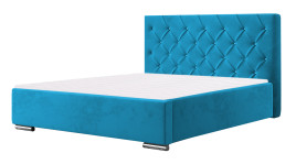 Łóżko tapicerowane SORIA niebieskie casablanca