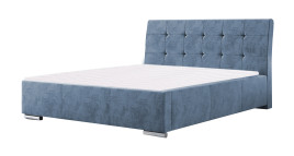 Łóżko tapicerowane MOSS niebieskie monolith