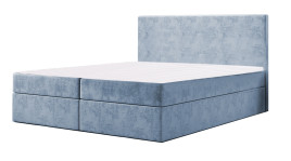Łóżko kontynentalne HALDEN niebieskie monolith