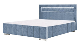 Łóżko tapicerowane MELILLA niebieskie monolith