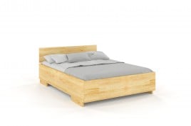 Łóżko drewniane sosnowe z pojemnikiem BERAM naturalny