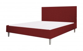Łóżko tapicerowane HORTEN czerwone monolith
