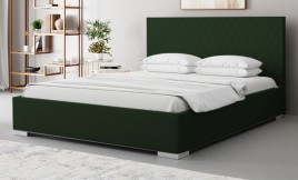 Łóżko tapicerowane ANKONA zielone esito