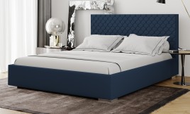 Łóżko tapicerowane BARI niebieskie esito