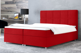 Łóżko kontynentalne NAZARE czerwone casablanca